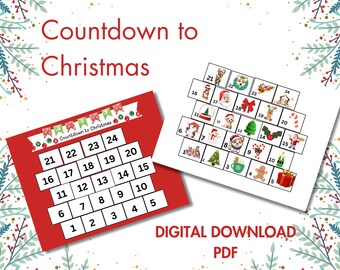 Christmas Countdown Crafts for Kids | Christmas Countdown Advent ...