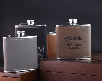 Personalized hip flask gifts, best man gifts, boyfriend gifts, Father's Day gifts, best man wedding gifts, bachelor party gifts