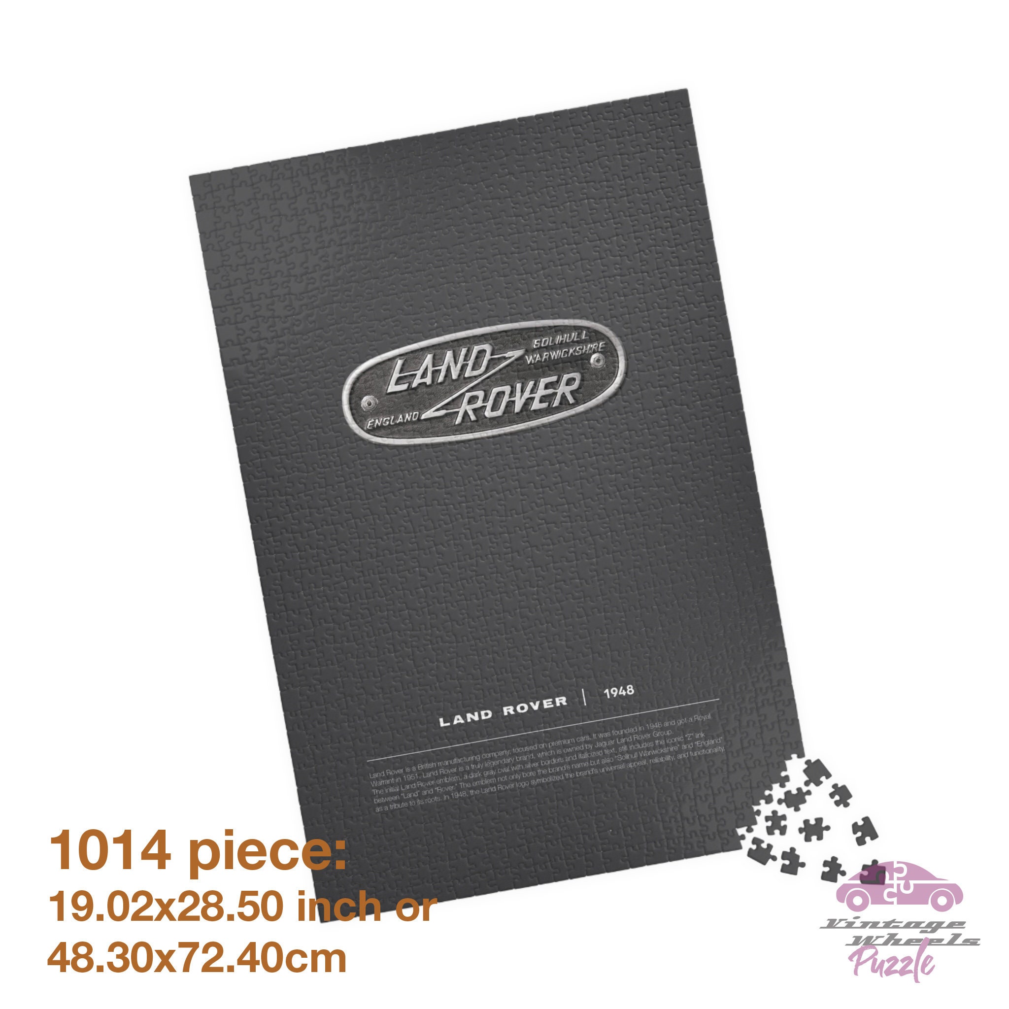 Land Rover Logo 1948 Jigsaw Puzzle, Classic Land Rover Car, Range Rover ...