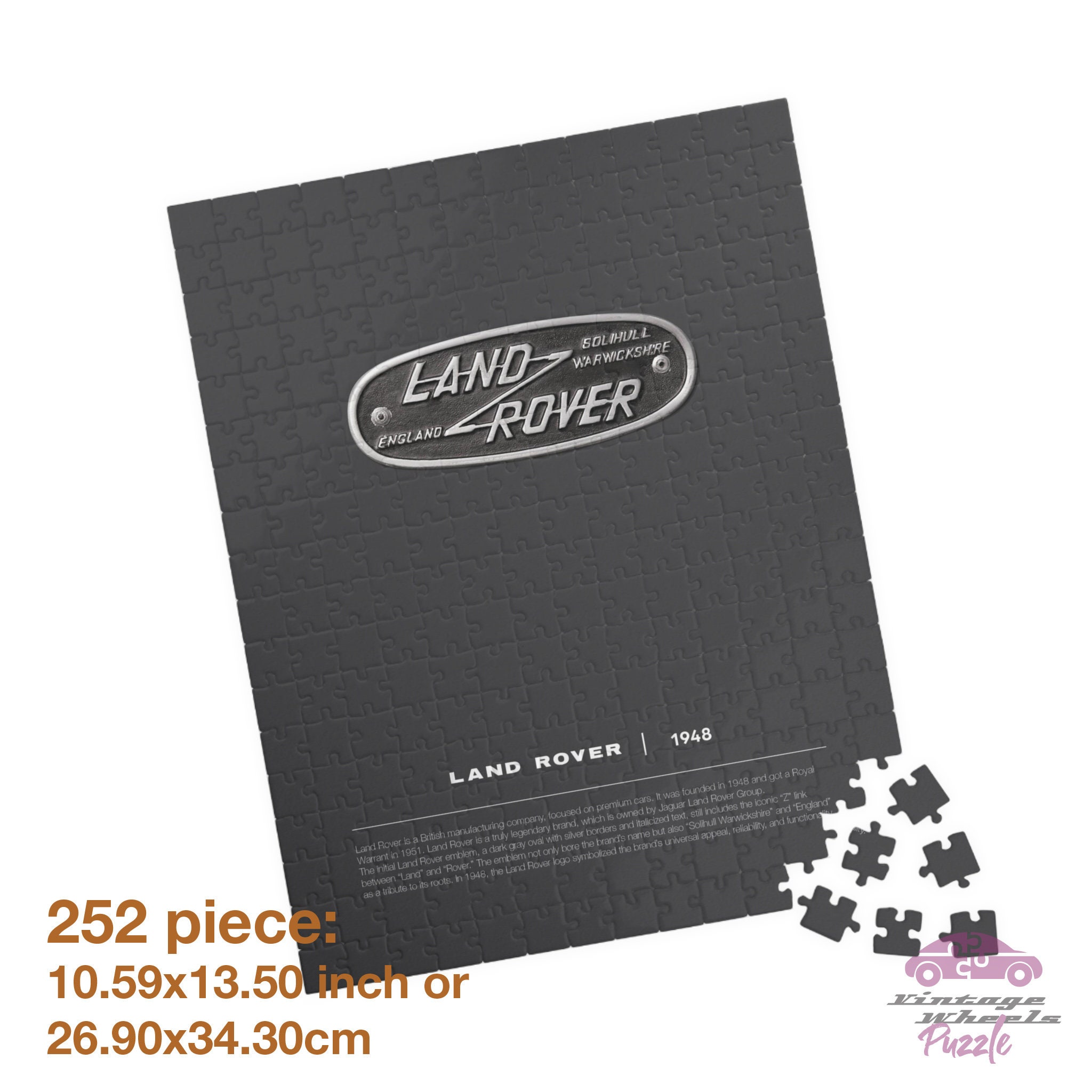 Land Rover Logo 1948 Jigsaw Puzzle, Classic Land Rover Car, Range Rover ...