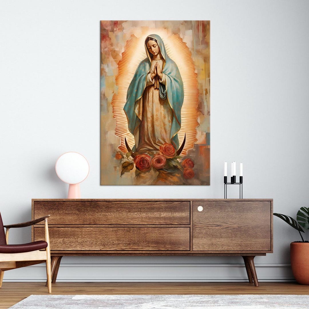Our Lady of Guadalupe Canvas Wall Art Christian Wall Decor Virgin Mary ...