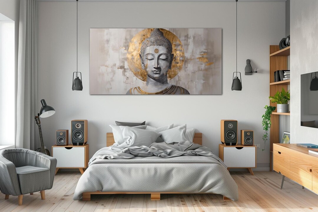 Meditation Buddha Canvas Wall Art Indian Decor Buddhism Print Yoga ...