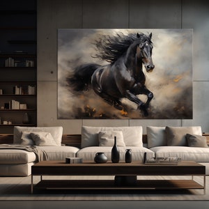 Running horse Canvas Wall Art decor  Horse Wall Art print Modern horse art  Animal Wall Art Large wall art Housewarming gift
