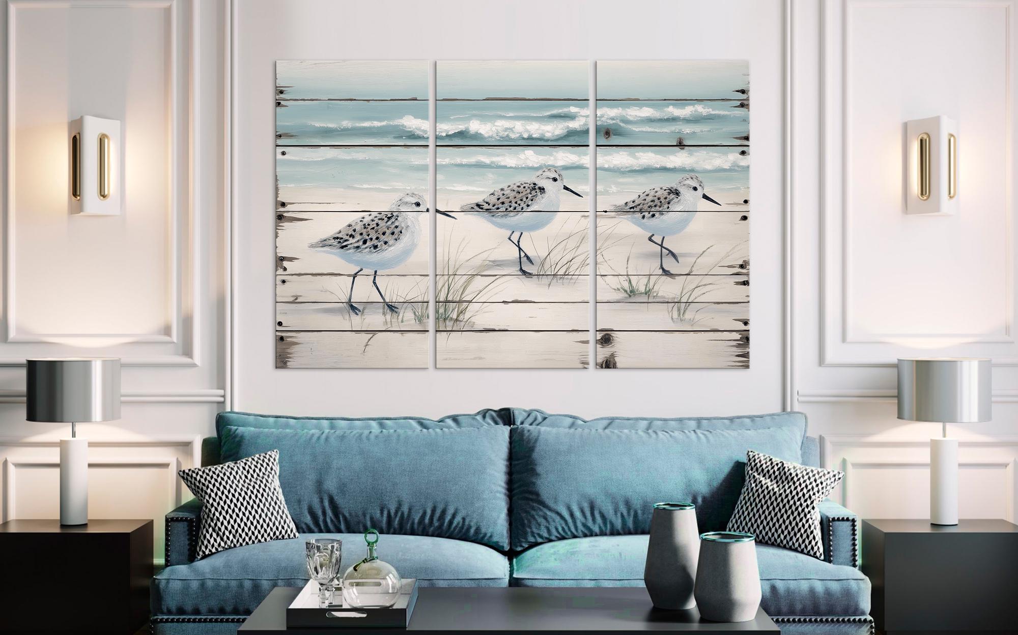Sandpiper Birds Canvas Wall Art Coastal Decor Rustic Beach Print - Etsy