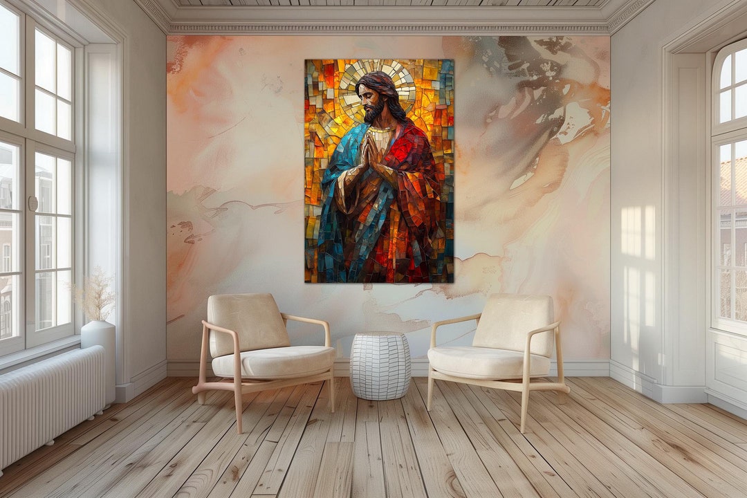 Jesus Christ Canvas Wall Art Catholic Wall Decor Jesus Art Print ...