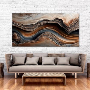 Unique wood canvas wall art Dark cottage core decor Rustic wood print Large wall art Housewarming gift