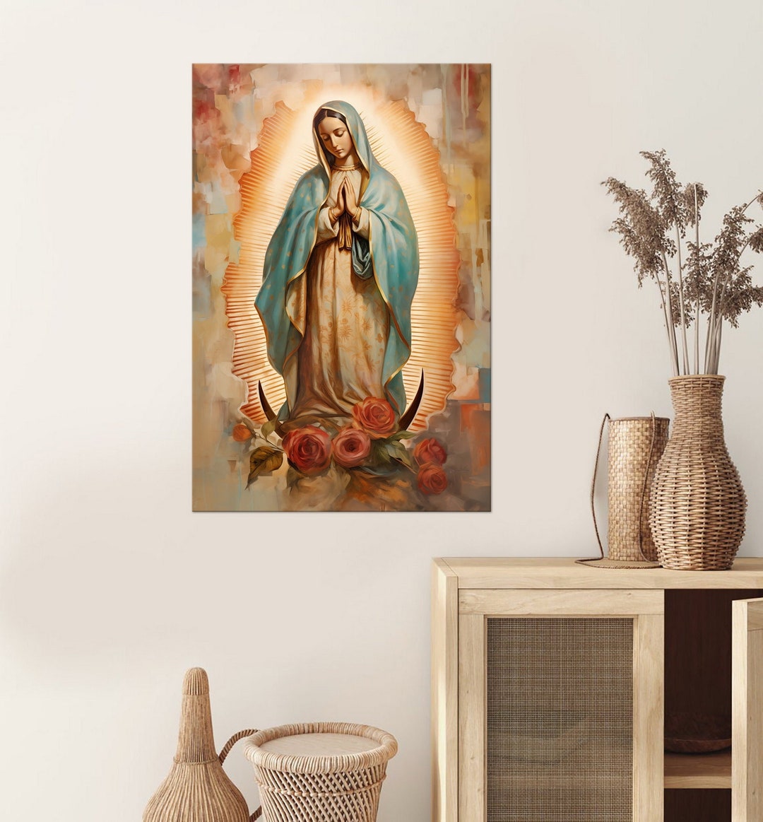 Our Lady of Guadalupe Canvas Wall Art Christian Decor Virgin Mary of ...