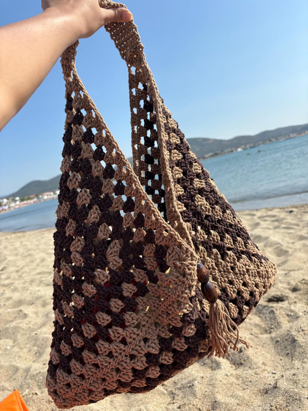 Crochet Beach Bag Pattern: Easy Granny Square Tote (PDF Pattern) - Etsy