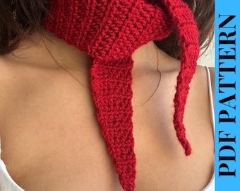 Crochet Mini Scarf Pattern, Easy DIY Project (PDF Pattern)