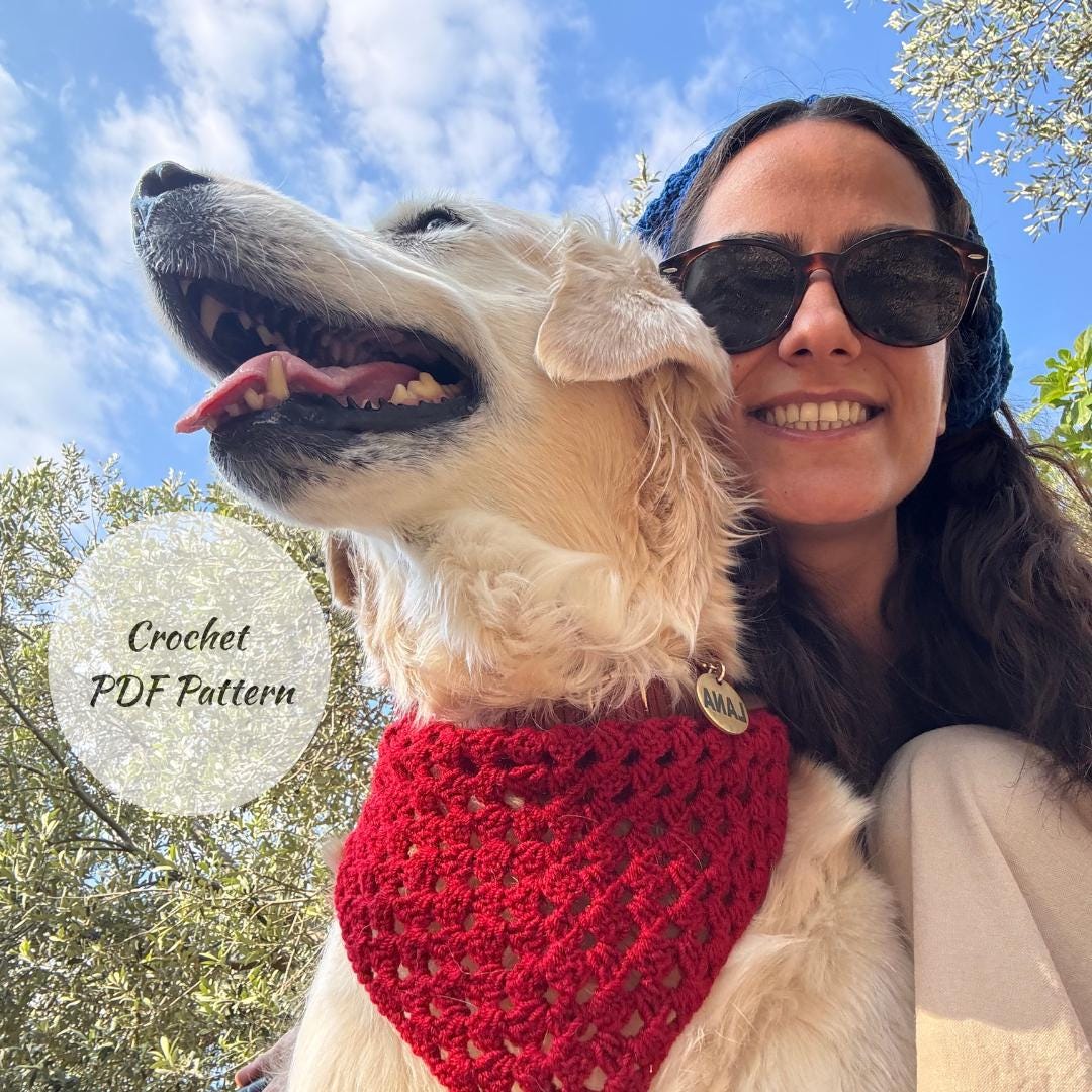 Crochet Dog Owner Bandana Set Pattern: Easy DIY Matching Scarves