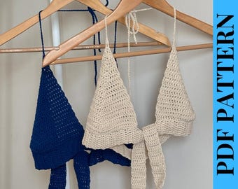 Patrón de bikini de crochet fácil, hilo de algodón (patrón PDF)