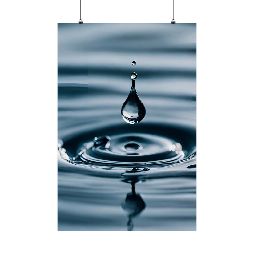 Water Droplet Light Matte Posters, Wall Art, Wall Hangings, Wall Decor, Home Decor, Gift for Her