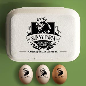 Egg Cartons Stamp Funny Egg Cartons Custom, Just Got Laid, Chicken Gifts, Egg Rubber Stamp, Backyard Chicken Farmer Saying, Half Dozen Eggs