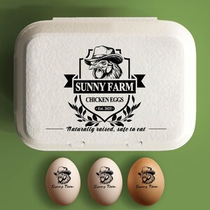 Aangepaste eierdoosstempel Gepersonaliseerde eierdozen, kippenboerderijstempel voor dozen, kippenhokaccessoire, achtertuin boer cadeau voor echtgenoot