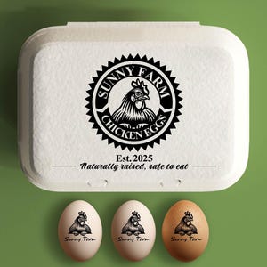 Egg Carton Chicken Stamp | Egg Carton Stamp | Egg Carton Stamp with Ink | Egg Potato Stamp | Chicken Coop Farmer Giveaway