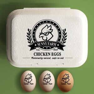 Custom Egg Carton Stamp, Egg Carton Date Stamp, Egg Date Stamp, Custom Farm Stamp, Date Laid Stamp, Egg Packaging Supply, Farmers Market Tag