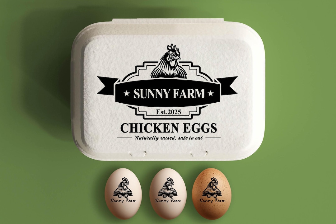 Egg Carton Stamp Funny Egg Cartons, Personalized Egg Carton Label ...