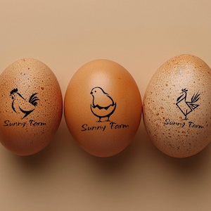 Aangepaste eierstempel | Gepersonaliseerde eierstempel | Huishouden | Boerderijstempel | Eiermarkering | Eierstempel | Eierdoos | Leuke eierstempel | Boerenmeisje
