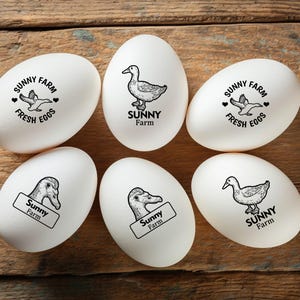 Timbre d'oeuf de canard de ferme, timbre d'oeuf de canard amusant, timbre en caoutchouc d'oeuf de canard frais de ferme, mini timbre de fermier d'arrière-cour, cadeau d'amant de canard