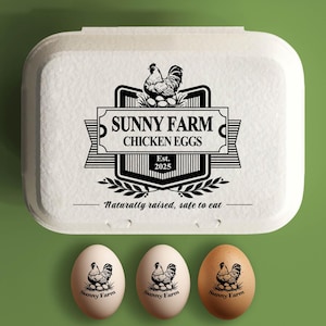 Egg Cartons Stamp Funny Egg Cartons Custom, Just Got Laid, Chicken Gifts, Egg Rubber Stamp, Backyard Chicken Farmer Saying, Half Dozen Eggs