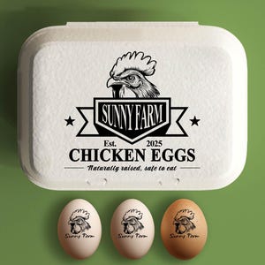 Egg Cartons Stamp Funny Egg Cartons Custom, Just Got Laid, Chicken Gifts, Egg Rubber Stamp, Backyard Chicken Farmer Saying, Half Dozen Eggs