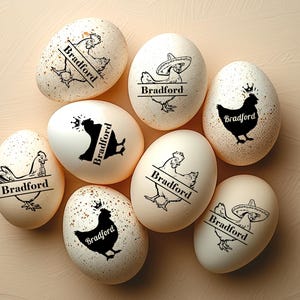 Eiertempels | custom eierstempels | eieretiketten | mini eierstempels | boerderijstempels | verse eierstempels | creatieve boerderijcadeaus | Eierbrandingservices