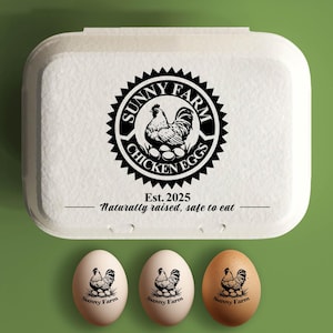 Egg Cartons Stamp Funny Egg Cartons Custom, Just Got Laid, Chicken Gifts, Egg Rubber Stamp, Backyard Chicken Farmer Saying, Half Dozen Eggs
