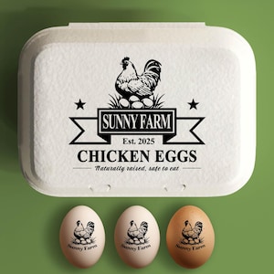 Farm Fresh Eggs Custom Name Stamp, Egg Carton Stamp, Turkey Carton Stamp, Duck Carton Stamp, Quail Egg Carton Stamp, Chicken Carton Stamp