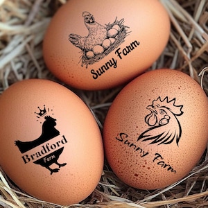 Chicken Egg Stamps For Farms Funny Egg Stampers, Rubber Egg Stamps For Farm Fresh Eggs, Mini Stamps For Backyard Farmer, Chicken Lover Gift