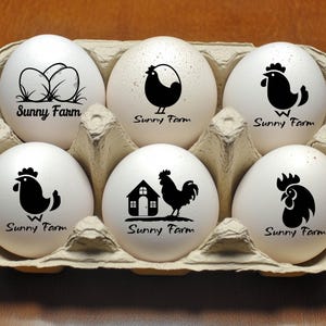 Aangepaste eierstempel | Gepersonaliseerde eierstempel | Huishouden | Boerderijstempel | Eiermarkering | Eierstempel | Eierdoos | Leuke eierstempel | Boerenmeisje