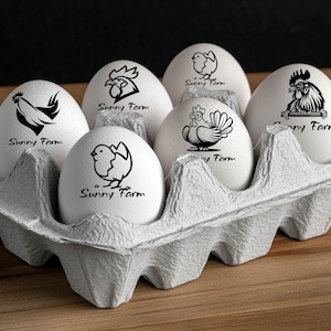 Egg Stamps Personalized Custom Egg Stamp, Chicken Coop Idea, Chicken Egg Stamp, Farm Stamper, Chicken Gifts, Hen Mini Egg Stamp For Farmer