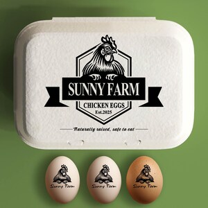 Aangepaste eierdozen stempel retourdoos stempel, kip boer cadeau, kip rubberen stempel milieuvriendelijke kleine boerderij stempel voor stedelijke boerderij