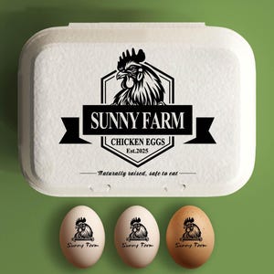 Egg Carton Stamp Calendar Custom Egg Carton Egg Date Stamp, Custom Farm Stamp, Perpetual Date Laid Egg Packaging Supply, Farmers Market Tag
