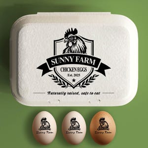 Egg Carton Stamp Calendar Custom Egg Carton Egg Date Stamp, Custom Farm Stamp, Perpetual Date Laid Egg Packaging Supply, Farmers Market Tag