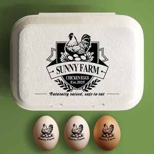 Eierdoos stempel grappige gepersonaliseerde eierdozen, cadeau voor achtertuin boer, net gelegd rubberstempel, homesteader vriend echtgenoot boerderij cadeau