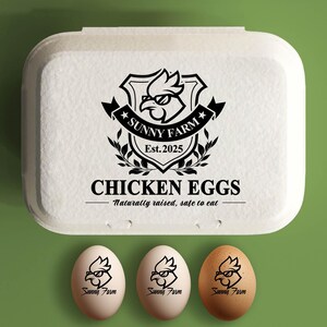 Aangepaste eierdozen stempel retourdoos stempel, kip boer cadeau, kip rubberen stempel milieuvriendelijke kleine boerderij stempel voor stedelijke boerderij