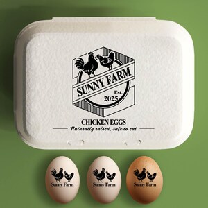 Stempels en inkten voor eierdozen | Aangepaste eierdoosstempel leuk | Aardappelstempel groot ei, stempel boerderijnaam, gepersonaliseerd verlovingscadeau kip