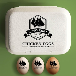 Eierdoos stempel grappige gepersonaliseerde eierdozen, cadeau voor achtertuin boer, net gelegd rubberstempel, homesteader vriend echtgenoot boerderij cadeau
