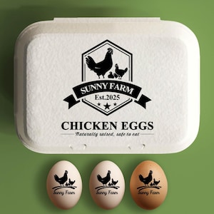 Egg Cartons Stamp Funny Egg Cartons Custom, Just Got Laid, Chicken Gifts, Egg Rubber Stamp, Backyard Chicken Farmer Saying, Half Dozen Eggs