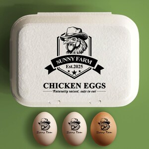 Aangepaste eierdoosstempel Gepersonaliseerde eierdozen, kippenboerderijstempel voor dozen, kippenhokaccessoire, achtertuin boer cadeau voor echtgenoot
