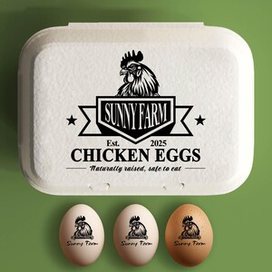 Eierdoos stempel grappige gepersonaliseerde eierdozen, cadeau voor achtertuin boer, net gelegd rubberstempel, homesteader vriend echtgenoot boerderij cadeau