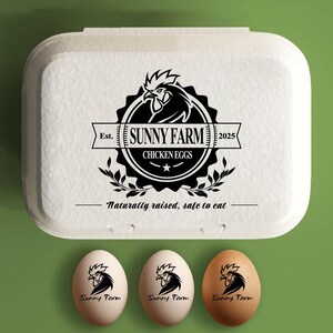 Egg Carton Stamp Calendar Custom Egg Carton Egg Date Stamp, Custom Farm Stamp, Perpetual Date Laid Egg Packaging Supply, Farmers Market Tag