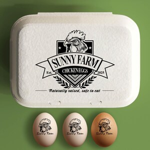 Aangepaste eierdozen stempel retourdoos stempel, kip boer cadeau, kip rubberen stempel milieuvriendelijke kleine boerderij stempel voor stedelijke boerderij