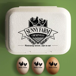 Egg Carton Stamp Custom Egg Cartons Funny Laid With Love By Happy Hens, Gift For Backyard Chicken Owner, Chicken Lover Gift, Coop Mom Dad