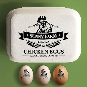 Egg Carton Stamp Custom Egg Cartons Funny Laid With Love By Happy Hens, Gift For Backyard Chicken Owner, Chicken Lover Gift, Coop Mom Dad