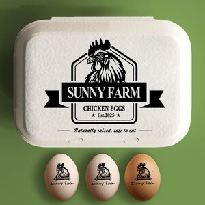 Chicken Carton Stamp For Gifting Eggs Custom Egg Cartons, Chicken Farm Stamp, Coop Accessory, Backyard Chicken Gift Large Rubber Fresh Eggs