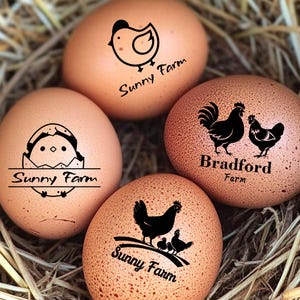 Egg Stamp Bundle Chicken Egg Stamps Set Cute Chicken Sayings Egg Stamps, Funny Chicken Coop Gift For Farmer, Chicken Mom, Mini Rubber Stamps
