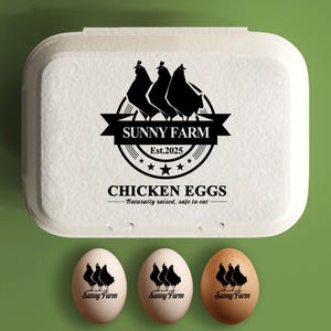 Sello de huevos de pato frescos de granja, sello de huevos con fecha, sello de cartón de huevos personalizado, sello de granja, sello de pavo, sello de pollo