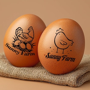 CUSTOM EGG STAMPS Gift for Friend's Backyard Chickens Egg Stamp, Chicken Coop Name Farm Eggs, Chicken Farmer Mini Stamp For Chicken Keeper