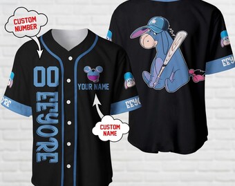 Camiseta personalizada de Eeyore, camiseta de béisbol de Disney, camiseta de béisbol de Winnie The Pooh, camiseta de Magic Kingdom, camiseta de viaje de Disney